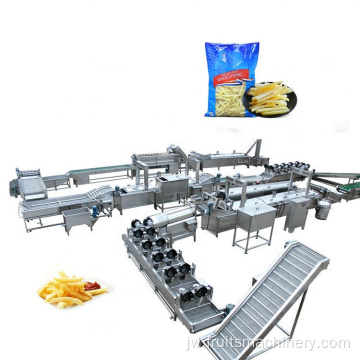 Kentang kentang otomatis Chips Frying Line